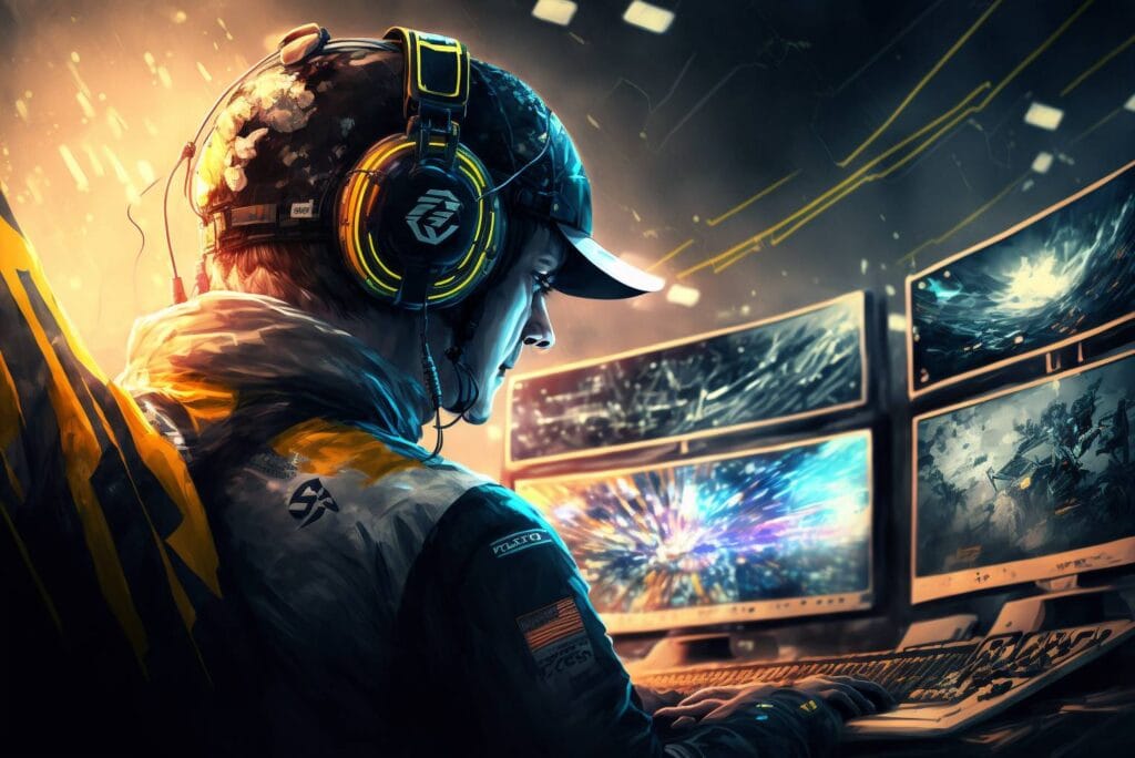 Jugador de Esport en competición